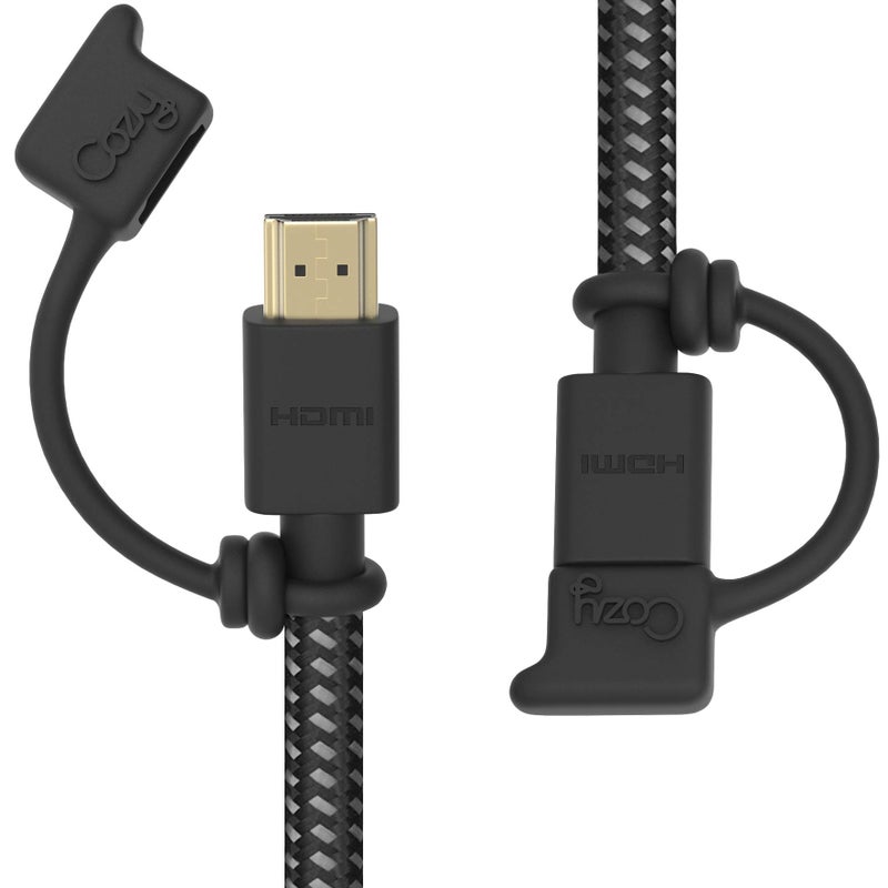 Cozy 10-Pack Cozy HDMI Caps for HDMI Cables/Cords/Tether - Provides Dust and Oxidation Protection, Projection Adapter Cover, Protects During Travel, Portable, Designed by Cozy (Black) - Image 5